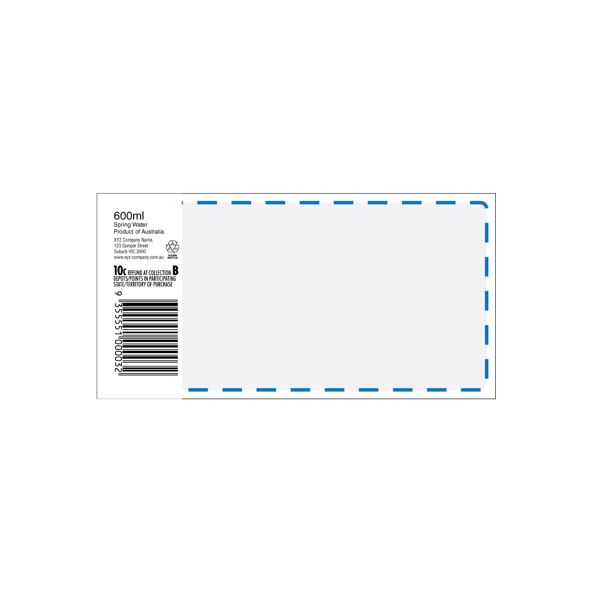 Full Colour Label Print Decoration Area